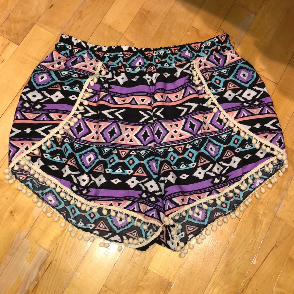 Aztec Pom Pom Shorts